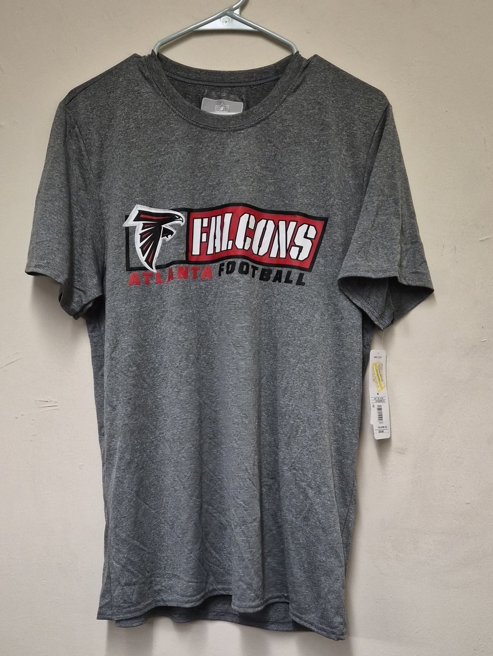 NFL Atlanta Falcons Gray Short Sleeve Logo Tee | Size M